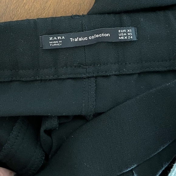 ZARA Cropped Black Tuxedo Pant with White Stripe - Picture 6 of 6